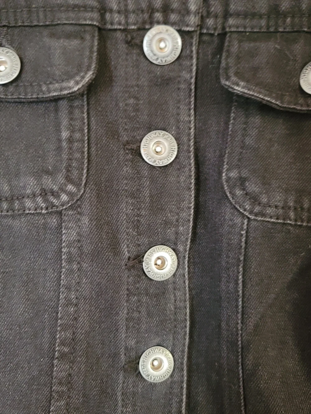 Highway Jeans Black Kids Denim Jacket with Roll-Tab Sleeves
